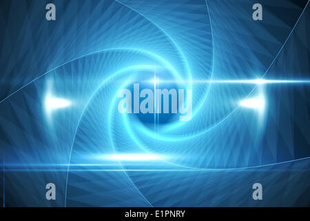 Blue technology design with tunnel Stock Photo