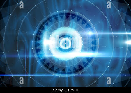 Blue technology design with tunnel Stock Photo