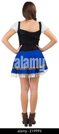 Oktoberfest girl standing with hands on hips Stock Photo