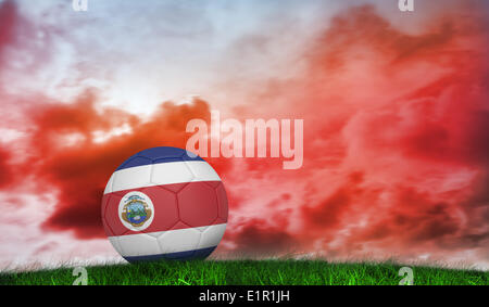 Composite image of football in costa rica colours Stock Photo