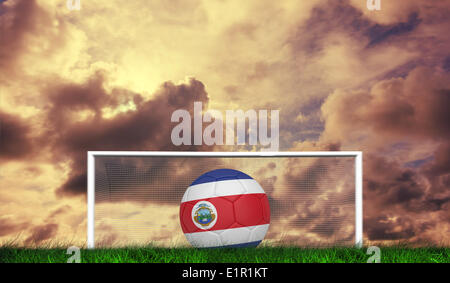 Composite image of football in costa rica colours Stock Photo