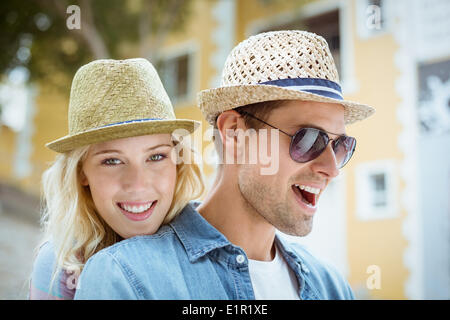 Hip young couple spending time together Stock Photo
