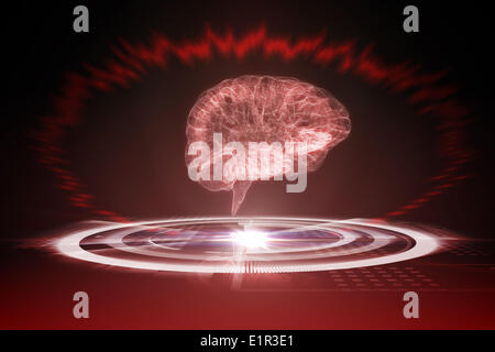 Medical interface in black and red Stock Photo