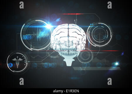 Medical biology interface in black Stock Photo