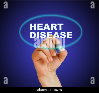 writing word HEART DISEASE with marker on gradient background made in 2d software Stock Photo