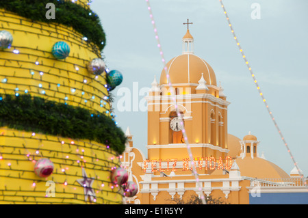 Christmas in Colonial South American Town Stock Photo