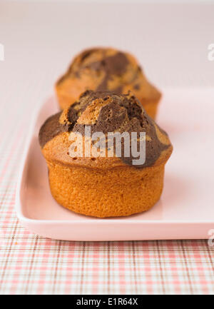 Round marble cakes Stock Photo