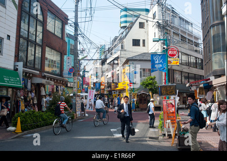 Tokyo Japan, 2014 -  People walking in Shimokitazawa Stock Photo