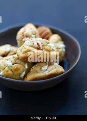 Goat's cheese,honey,green tea and Espelette pepper Madeleines Stock Photo