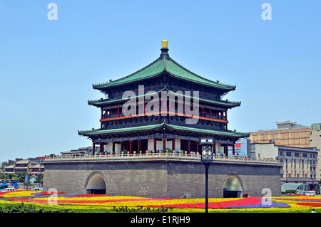 Bell tower Xi'an China Stock Photo