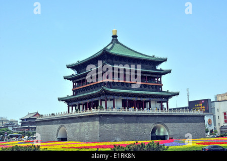 Bell tower Xi'an China Stock Photo