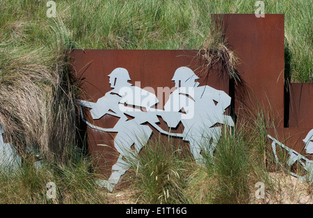 memorial d-day art on juno beach, normandy, france Stock Photo