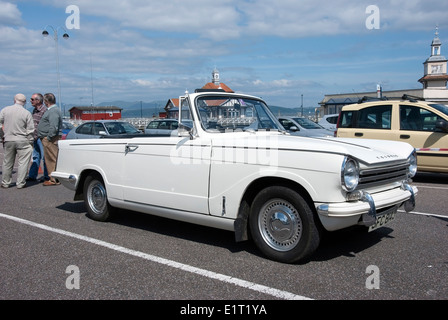 1971 White Triumph Herald 13/60 Convertible Classic British Sports Car Stock Photo