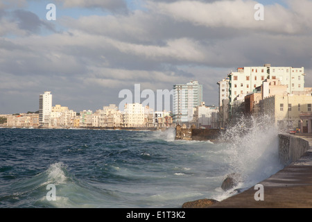 Ocean view of the city of Havana, Cuba Stock Photo