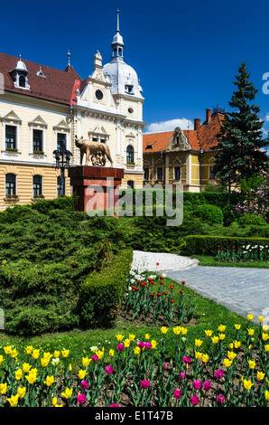 Brasov townhall in Romania, neobaroque architecture style from XIX century. Stock Photo