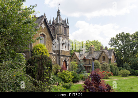 Holly Village (Victorian Gothic Cottages) - Highgate - Camden - London Stock Photo