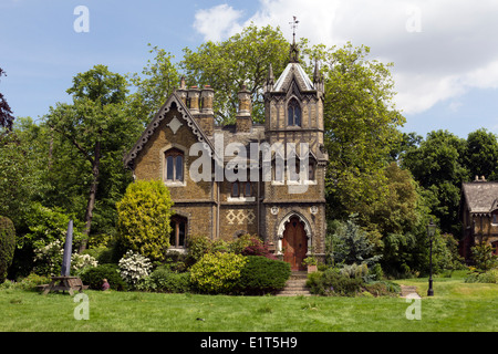 Holly Village (Victorian Gothic Cottages) - Highgate - Camden - London Stock Photo