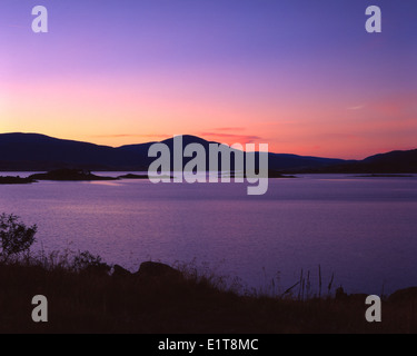 Australia: Sunset afterglow over Lake Jindabyne, Snowy Mountains, NSW Stock Photo