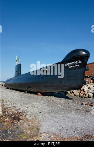 Onondaga Submarine, Pointe-au-Père Maritime Historic Site,  Quebec, Canada Stock Photo
