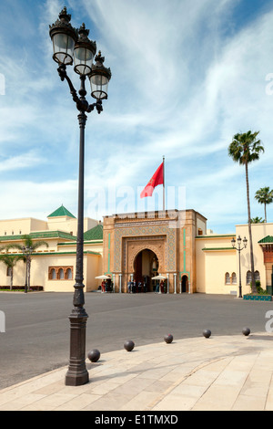 View of Dar el Makhzen, the royal palace in Rabat, Morocco. Stock Photo