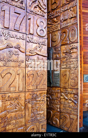 Door to Constitutional Court, Johannesburg, South Africa Stock Photo