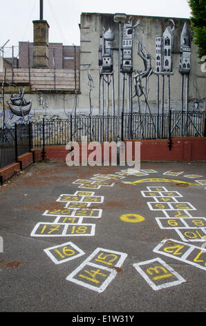 Street Art, near Brick Lane, Shoreditch, East London, England Stock Photo