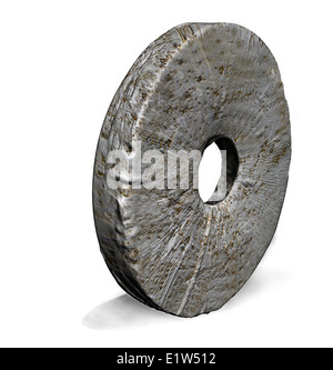 Stone Wheel made in 3d software Stock Photo