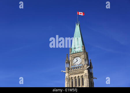 Peace Tower, Canadian Parliament Buildings, Ottawa, Ontario, Canada Stock Photo