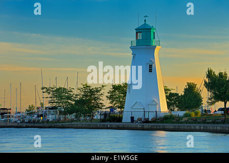 Lighthouse on Lake Ontario at Port Dalhouise, St Catharines, Ontario, Canada Stock Photo