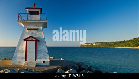 lighthouse on Georgian Bay on the Bruce Peninsula, Lions Head, Ontario, Canada Stock Photo