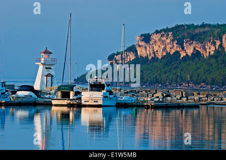 Lion's Head Lighthouse on Georgian Bay (Lake Huron) on Bruce Peninsula, Ontario, Canada Stock Photo