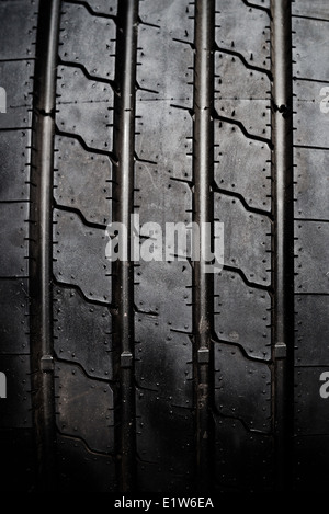 Brand new car tire texture close up Stock Photo