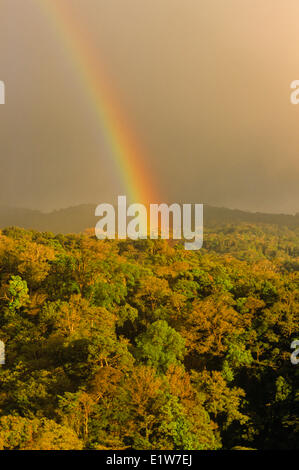 Rainbow over Monteverde Cloud Forest Reserve, Costa Rica Stock Photo