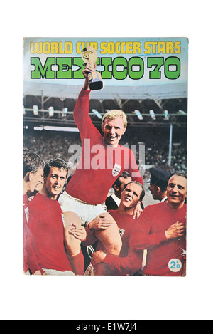 World Cup Mexico 1970 Football soccer player card collection album front cover Stock Photo