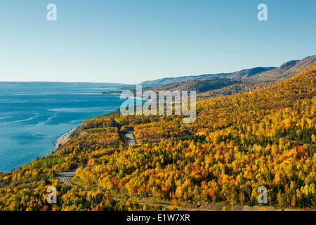 View from Cape Smokey, Cape Breton Highlands National Park, Cabot Trail, Cape Breton, Nova Scotia, Canada Stock Photo