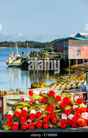Lobster buoys, West Dover, Nova Scotia, Canada Stock Photo