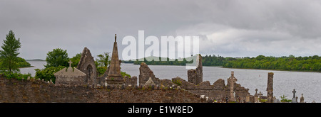 Abbey cemetery graveyard Donegal bay Donegal town County Donegal Ireland Stock Photo