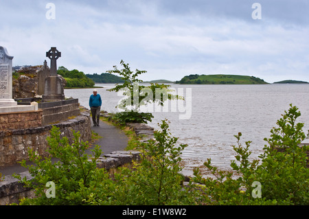 Abbey cemetery graveyard Donegal bay Donegal town County Donegal Ireland Stock Photo