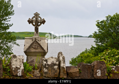 Abbey cemetery graveyard Donegal bay Donegal town County Donegal Ireland Stock Photo