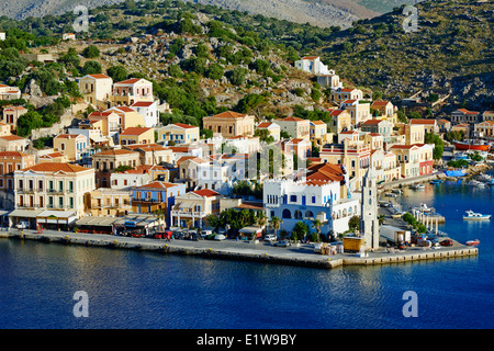 Greece, Dodecanese, Symi island, Gialos harbour Stock Photo
