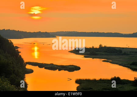 Sunrise on Aspy Bay, Cape Breton Island, Nova Scotia, Canada Stock Photo