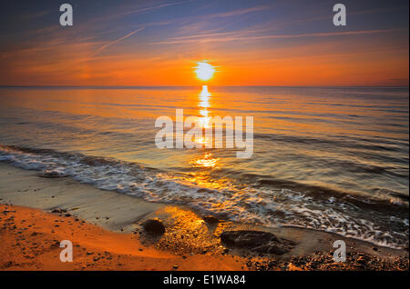 Sunset on  Gulf of St. Lawrence, Campbellton, Prince Edward Island, Canada Stock Photo