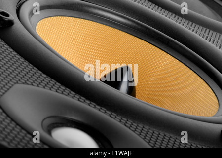 close up of A high end audio speaker Stock Photo