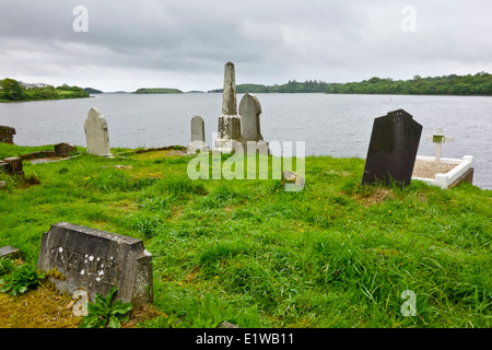 Abbey cemetery graveyard Donegal bay Donegal town County Donegal Ireland Stock Photo