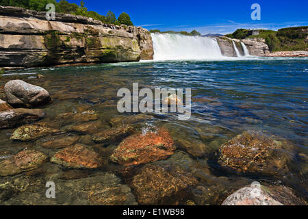 Maruia Falls, Maruia Falls Scenic Reserve, near Murchison, West Coast, South Island, New Zealand Stock Photo