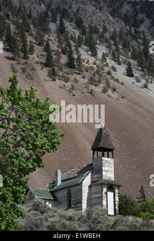 Pokhiest Church, First Nations Church, Thompson River Valley, British Columbia, Canada Stock Photo