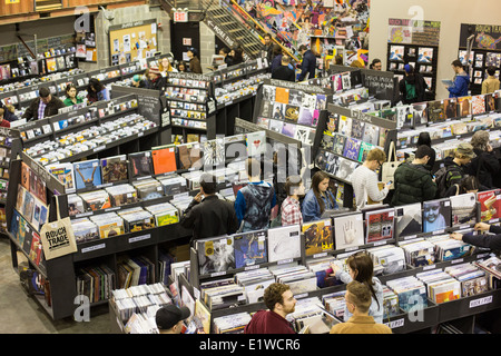 Record Store Day 2014, Rough Trade NYC, Brooklyn Stock Photo