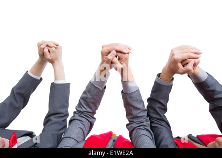 Business people offering traditional Chinese New Year greeting Stock Photo