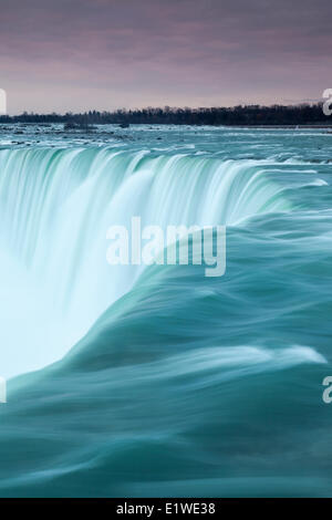 Dawn at the brink of the Canadian Horseshoe Falls, Niagara Falls, Ontario, Canada