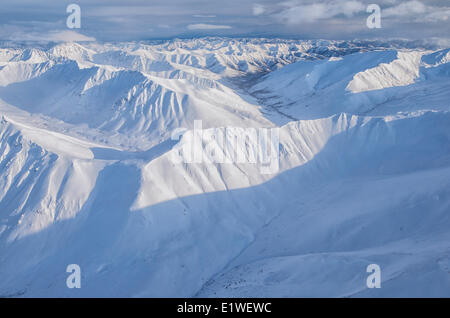 Aerial view of the Ogilvie Mountains in Tombstone Territorial Park, Yukon. Stock Photo